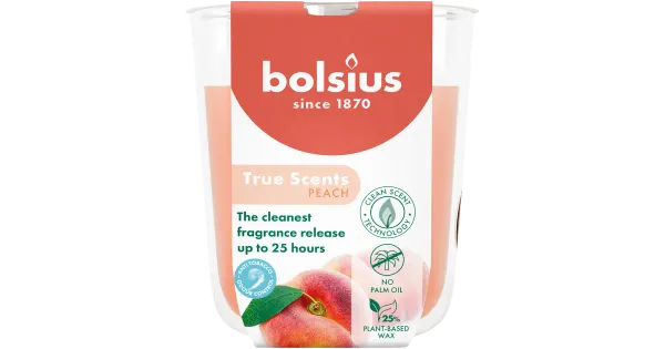 Lõhnaküünal Bolsius 80/73 virsik