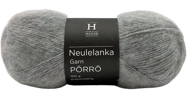 Lõng Pörrö vill-mohäär-akrüül 100g 710239 Helehall
