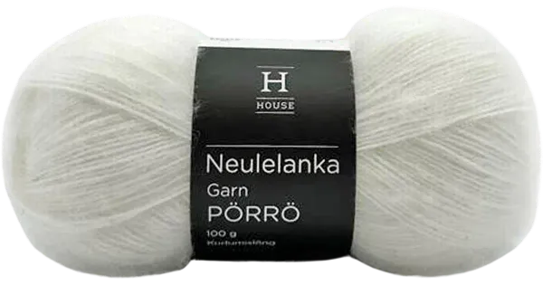 Lõng Pörrö vill-mohäär-akrüül 100g 710239 Valge