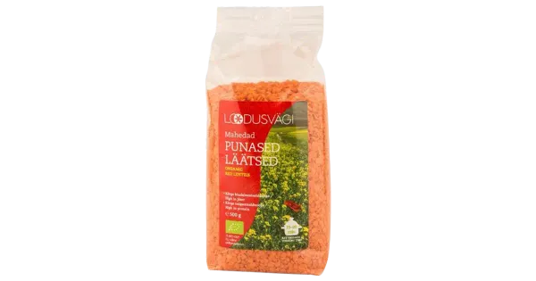 Loodusvägi punased läätsed poolitatud 500 g