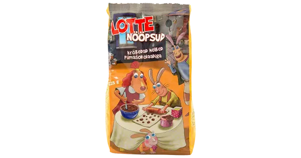Lotte krõbedad helbed piimashokolaadiga Nööpsud, 225 g