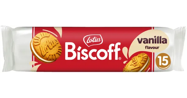 Lotus Biscoff, vanillimaitselise täidisega küpsised, 150 g