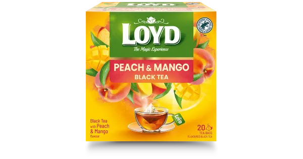 Loyd must tee virsiku ja mangoga 20x2g, püramiid