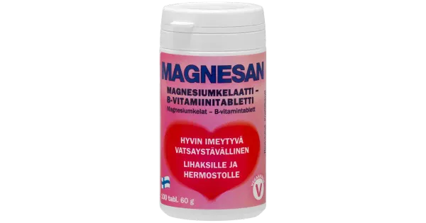 Magnesan magneesiumi ja B-vitamiinisegu 100 tk. 60 g