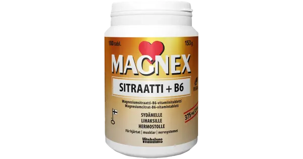 Magnex tsitraat + vitamiin B6 100 tk
