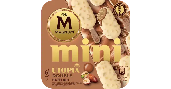 Magnum Mini Utopia Double Hazelnut jäätis 6x55ml/276 g