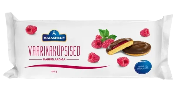 Maiasmokk vaarikaküpsised marmelaadiga 130g