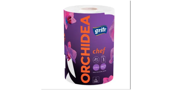 Majapidamispaber Grite Orchidea 3-kihline 1 rull/200 lehte