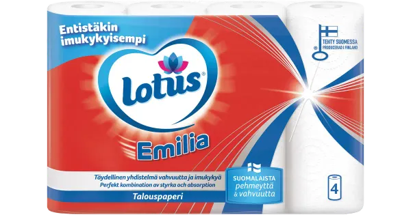 Majapidamispaber Lotus Emilia 4 rulli
