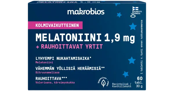 Makrobios melatoniini tabletid rahustavate ürtidega 60 tk 30 g