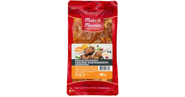 Maks & Moorits Broileri kintsuliha šašlõkk vahtrasiirupi marinaadis 800g