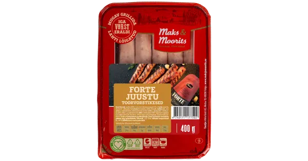 Maks & Moorits Forte Juustu Toorvorstikesed 400G