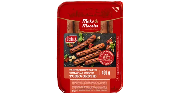 Maks & Moorits Päikesekuiv. toMati ja juustu toorvorstid 400g