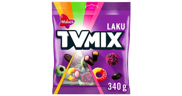 Malaco TV Mix lagritsa kommide segu 340g