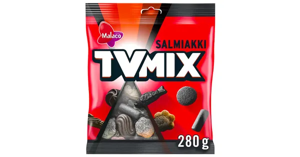 Malaco TV Mix salmiakki kommide segu 280g