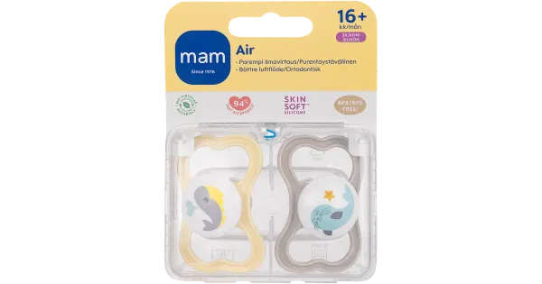 Mam Air silikoonlutt 16 k, 2 tk
