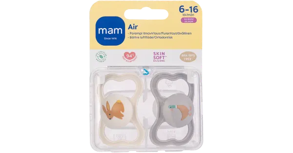 Mam Air silikoonlutt 6-16 k, 2 tk