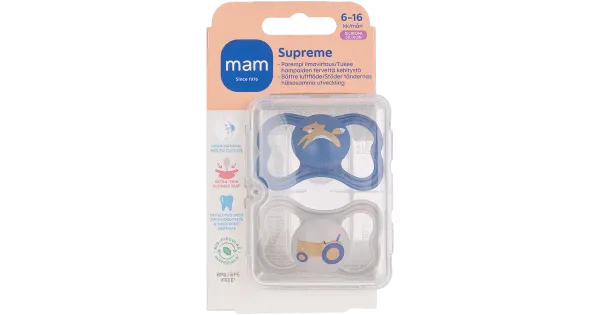 MAM Supreme silikoonlutt 6-16k, 2 tk