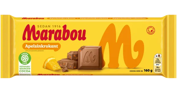 Marabou apelsinimaitseline šokolaad 160 g
