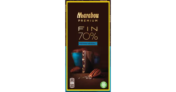 Marabou Premium 70% tume šokolaad pekaanpähklite ja meresoolaga 100g