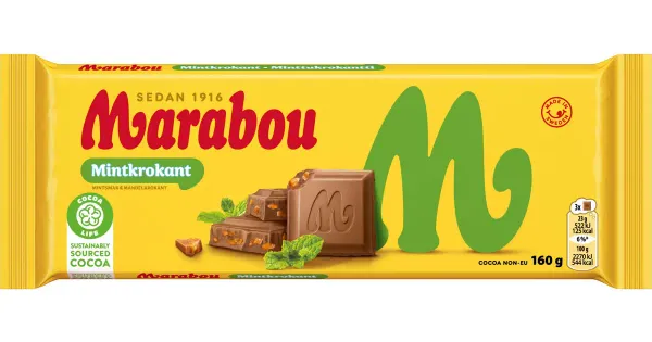 Marabou šokolaad piparmündikaramelliga, 160 g