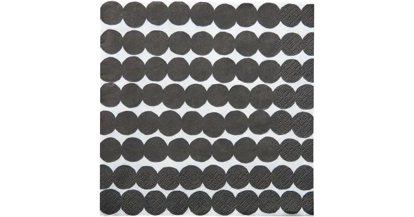 Marimekko salvrätik Räsymatto must valge 33cm