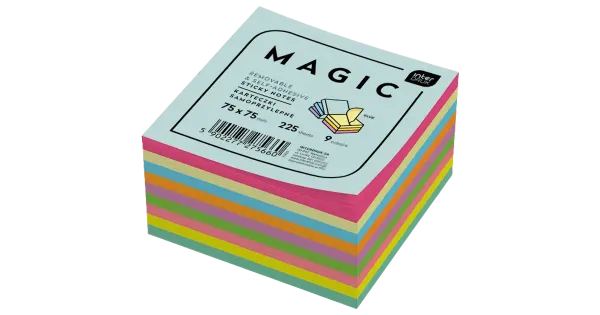 Märkmepaberid 225tk 75x75mm magic, 9 värvi