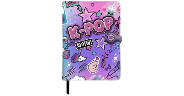 Märkmeraamat a5 magnetlukuga k-pop light