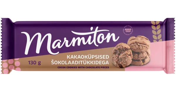 Marmiton kakaoküpsised šokolaaditükkidega 130g