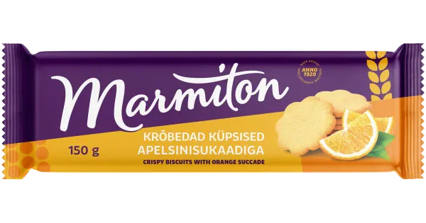Marmiton krõbedad küpsised apelsinisukaadiga 150g
