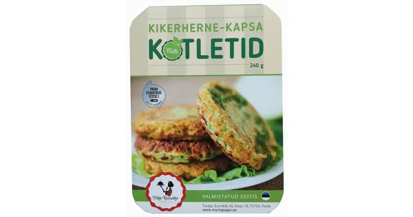 Marta pagar Kikerherne-Kapsa Kotletid 240 G Vegan