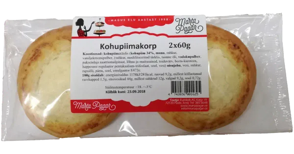 Marta Pagar Kohupiimakorp 2x60 G