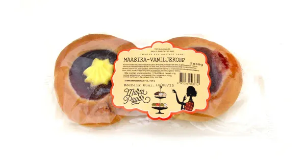 Marta Pagar Maasika-Vaniljekorp 2x60 G