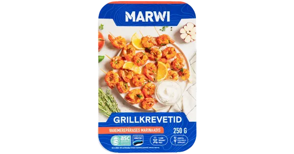 Marwi grillkrevetid vahemerepärases marinaadis 250g