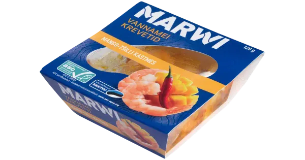 Marwi Tiigerkrevetid Mango-Tšilli Kast.  120G