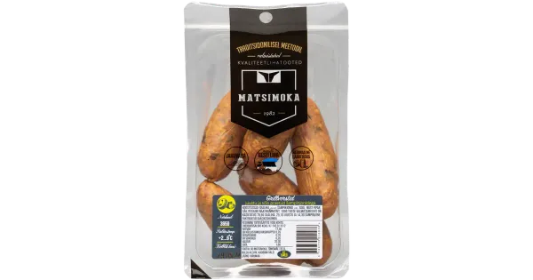 Matsimoka Grillvorstid juustu ja võis praetud šampinjonidega, 365g