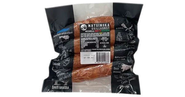 Matsimoka Grillvorstid mozzarella, toMati ja basiilikuga, 365g