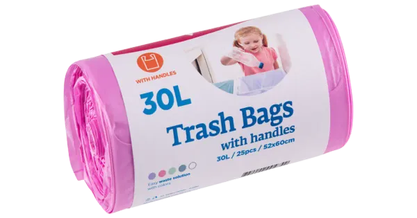 Mclean sangadega prügikott roosa 30l 25tk