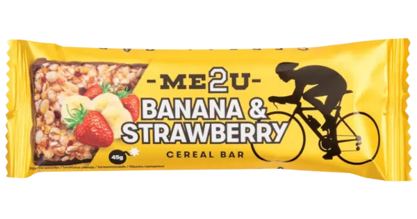 ME2U teraviljabatoon Banaan & Maasikas 45 g