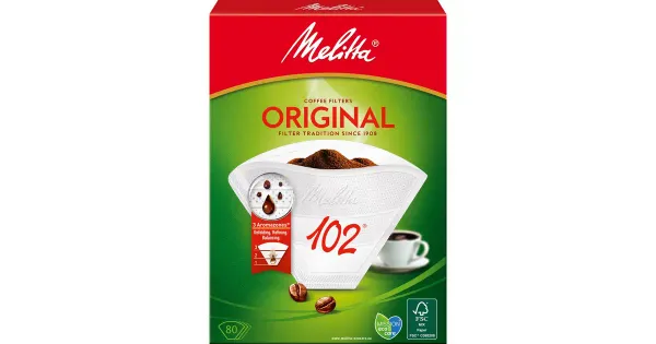 Melitta Kohvifilter 102/80 ,valge