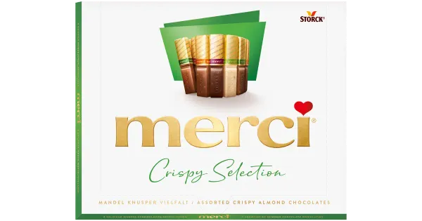 Merci Crispy assortiišokolaad krõbeda - mandliga 250g