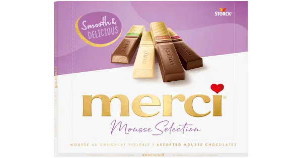 Merci Mousse assortiišokolaad vahustatud kreemja täidisega 210g
