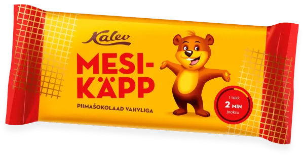 Mesikäpp piimašokolaad vahvliga 100g