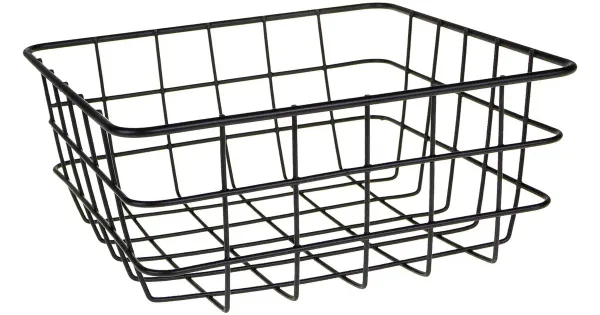 Metallkorv 20x20x9,5 cm, must