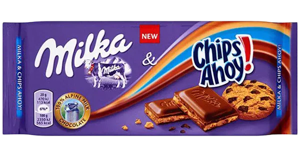 Milka Chips Ahoy! Piimašokolaad 100 g
