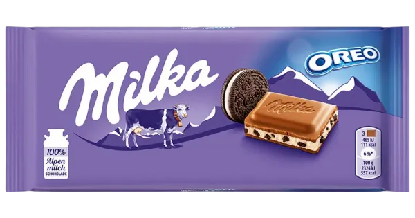Milka oreo piimašokolaad vaniljemaitselise kreemiga 100 g