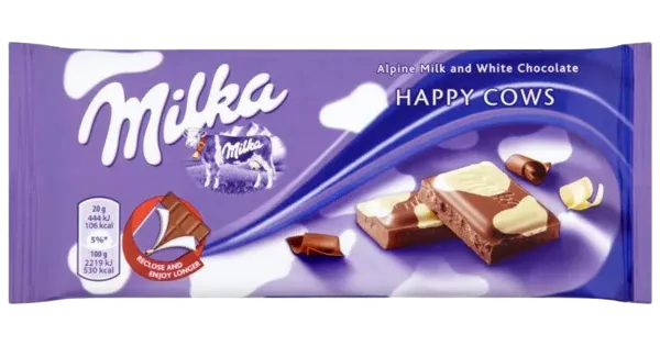Milka piima- ja valge šokolaadi segu 100g