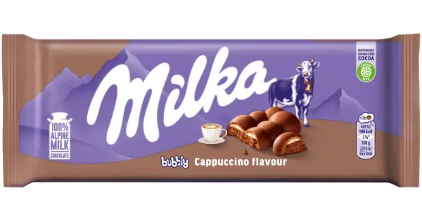 Milka piimašokolaad Bubbly cappuccino 97g