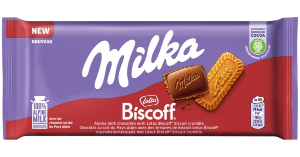 Milka piimašokolaad karamelliga Biscoff 90g