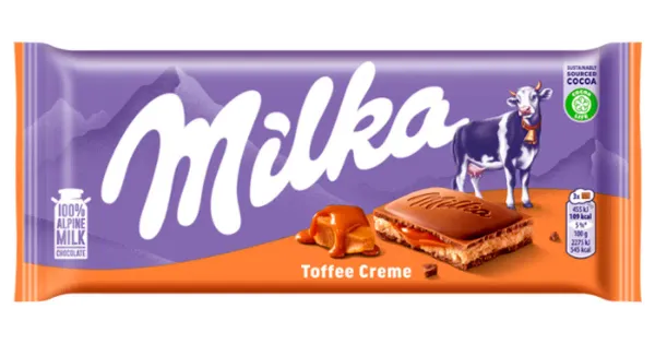 Milka piimašokolaad Toffee cream 100g